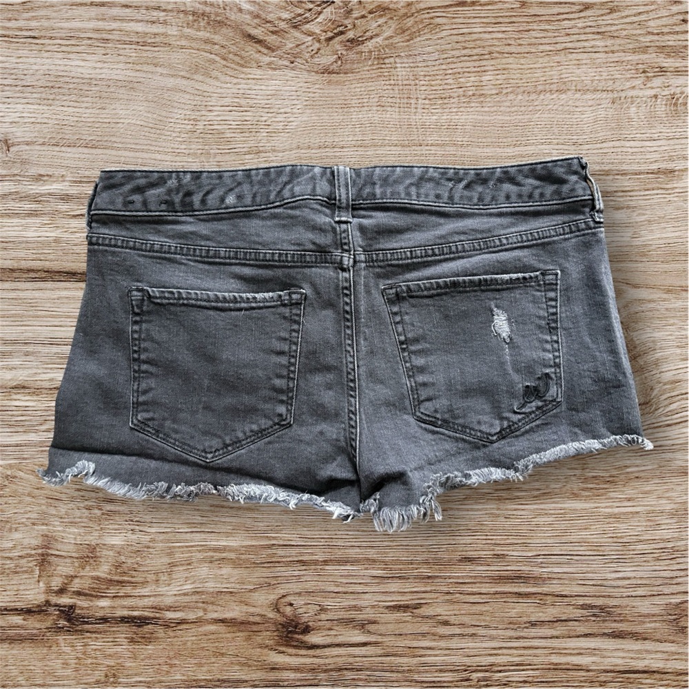 Express Black-Wash Distressed Jean Shorts - Picture 2 of 3